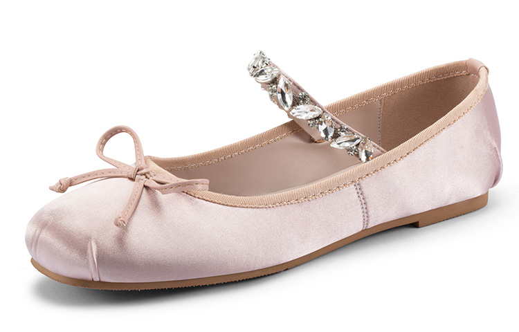 Honey GIRL Flat Mary Jane Shoes Women's Nude Pink
