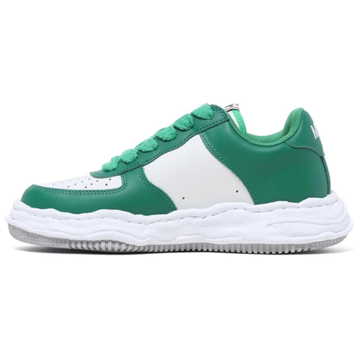 MIHARA YASUHIRO Wayne Cow Leather Low top Skateboard Shoes Unisex Dark Green