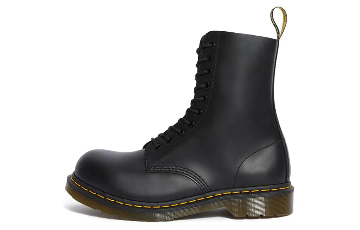 Dr. Martens 1919 Leather Med Calf Boots Black