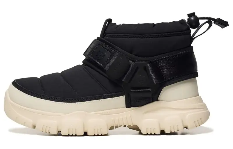 Shaka SNUG BOOTIE At Abrasion Resistant Abrasion Resistant Short Snow Boots Unisex Linen Black