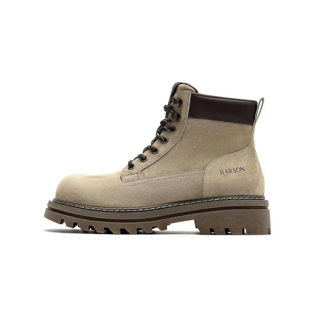 HARSON Synthetic Leather Short Combat Boots Women's