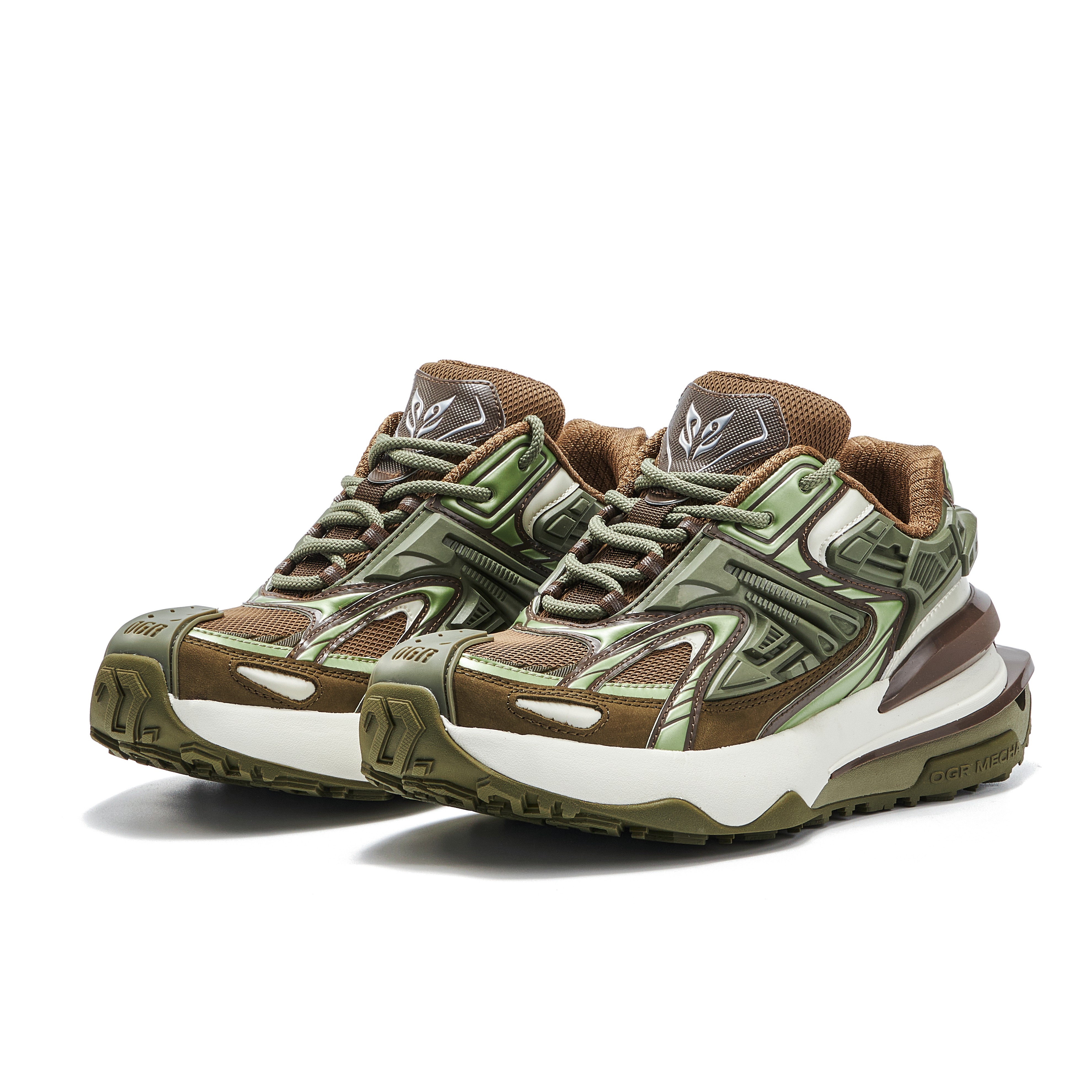 OGR Cushioning Abrasion Resistant Low top Running Shoes Unisex Brown