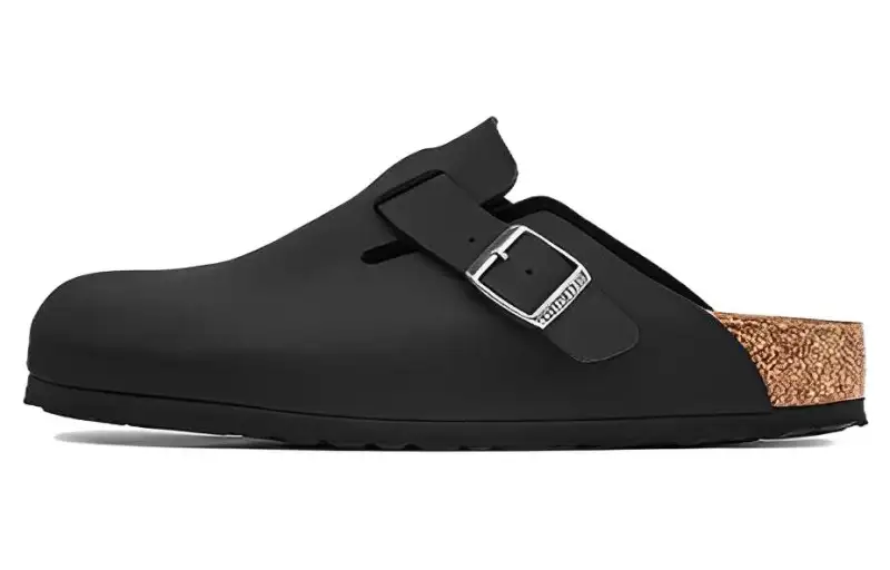 Birkenstock Boston Vegan Birkibuc 'Black'