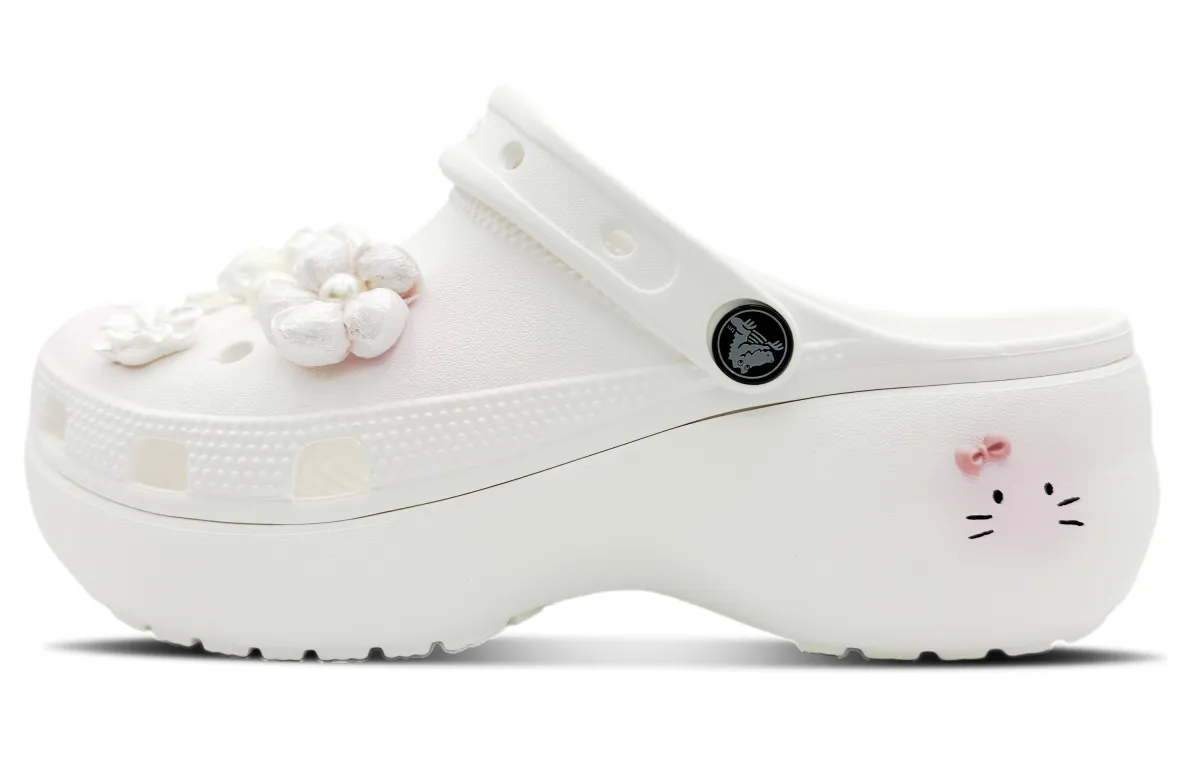 Crocs Classic Platform Clog Sweetie Fuchsia, Kitten, Pink Gradient EVA Clogs Unisex White