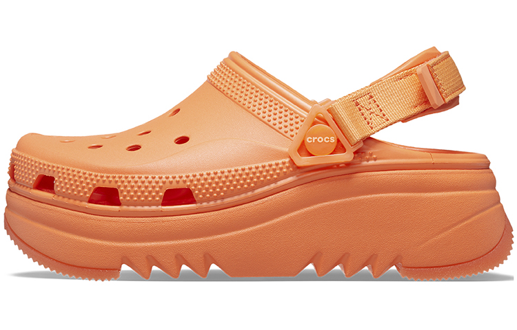 Женские сабо Crocs на платформе (оранжевые)