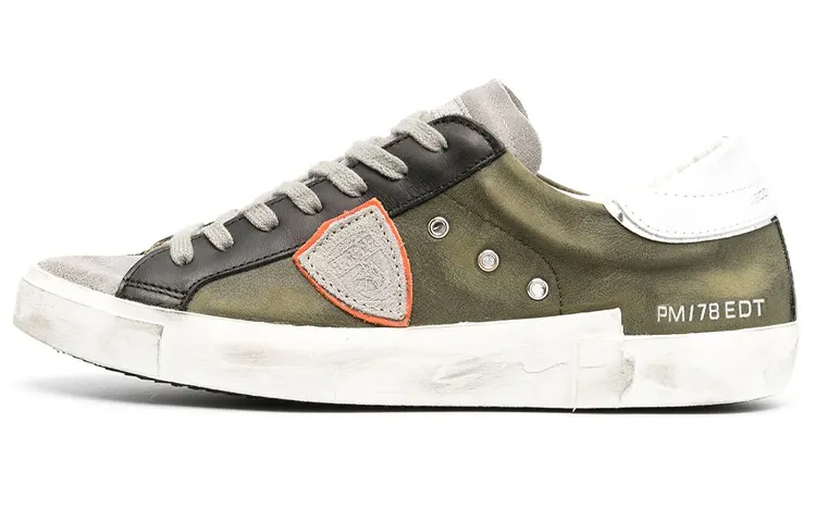 PHILIPPE MODEL Cow Leather Stylish Skateboarding Shoes Men's Green