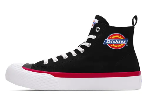 Dickies Canvas Shoes Unisex High Top Black/Red
