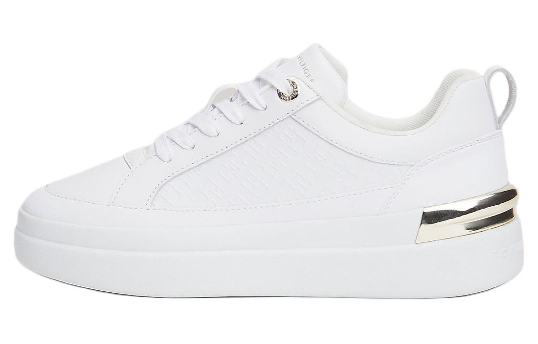 Tommy Hilfiger Embossed-logo Leather Sneakers