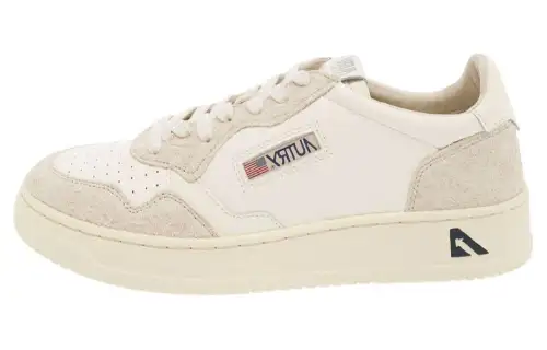 AUTRY Medalist Leather Low top Skateboard Shoes Men's White Gray
