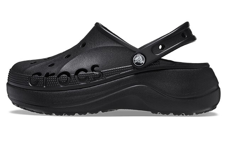 Женские сабо Crocs Baya Platform Clog (черные)