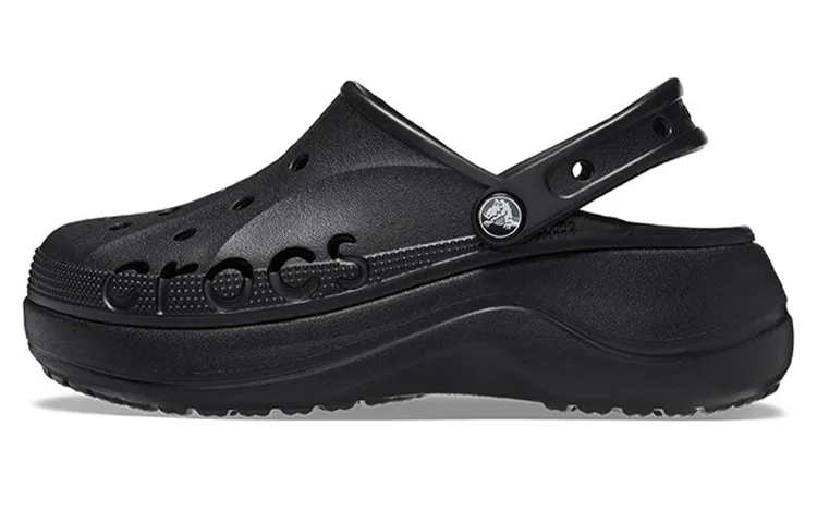 Crocs Baya Platform Clogs 'Black' Women's