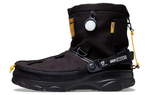 Crocs x GRIPSWANY X Atmos Classic Clog Classic Clog Plaid Thermal Abrasion Resistant Slip Resistant Short Snow Boots