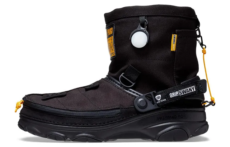 Crocs x GRIPSWANY X Atmos Classic Clog Classic Clog Plaid Thermal Abrasion Resistant Slip Resistant Short Snow Boots