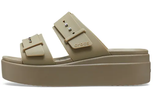 Crocs Brooklyn Low Wedge Sandal 'Beige' Women's
