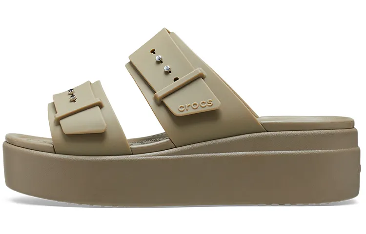 Crocs Brooklyn Low Wedge Sandal 'Beige' Women's
