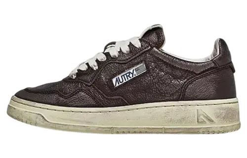 AUTRY Leather Stylish Skateboarding Shoes Women's Brown