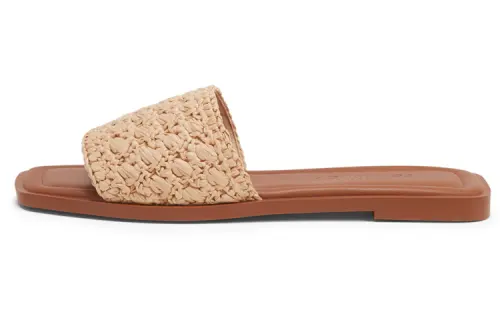 CHARLES&KEITH Slide Slippers Women's Brown/Chalk White