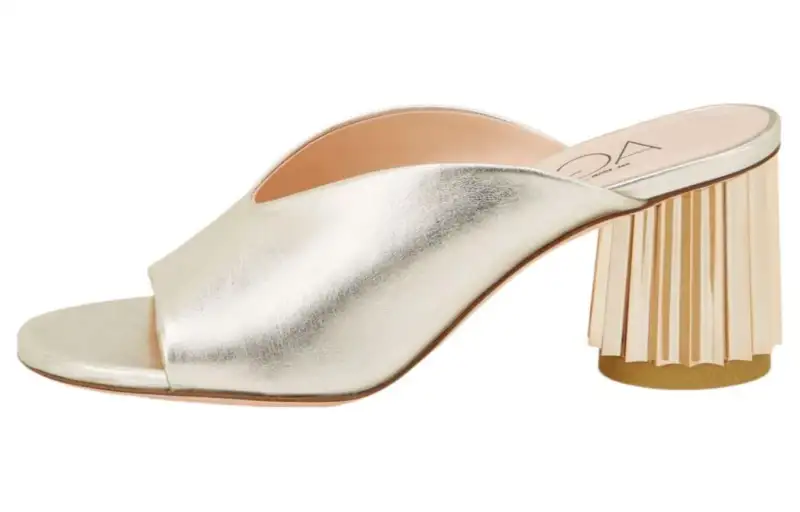 Agl Dorica 70mm Metallic-finish Mules