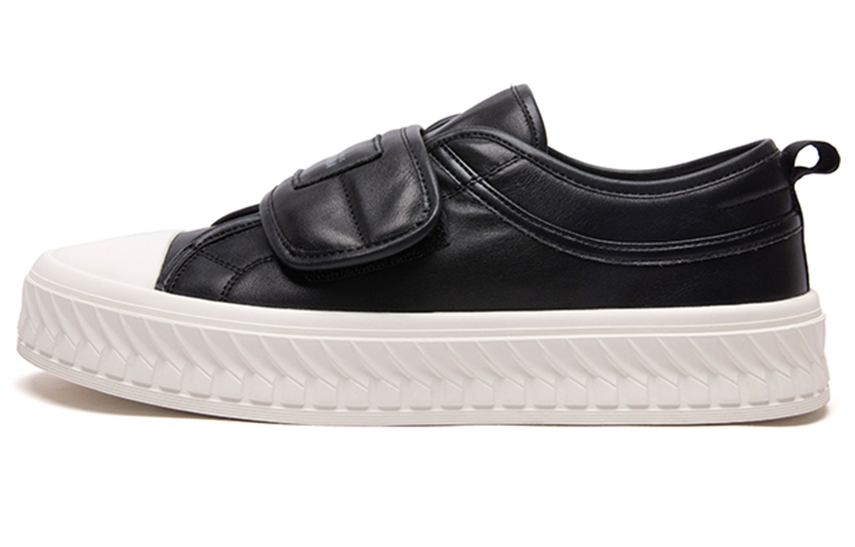 Anthony Miles Anthony Miller Cow Leather Low top Skateboard Shoes Men's Black White