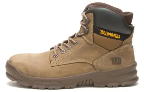 CAT Leather Abrasion Resistant Cushioning Slip Resistant Crew Outdoor Boots Men's Umber