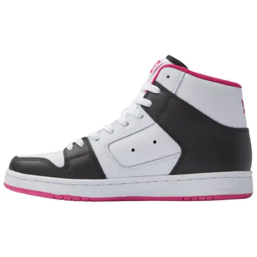 DC Shoes Leather Coverage Cushioning High top Skateboard Shoes Women's Black White