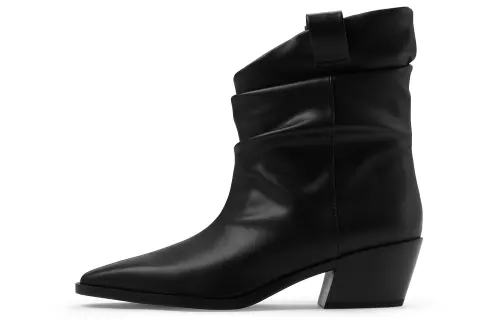 CHARLES&KEITH Small Ck PU, Textile Ankle Boots 5.1cm Women's Tan Tea Brown/Black