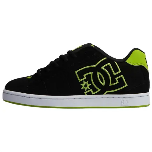 DC Shoes Cow Leather Low top Skateboard Shoes Men's Black Green