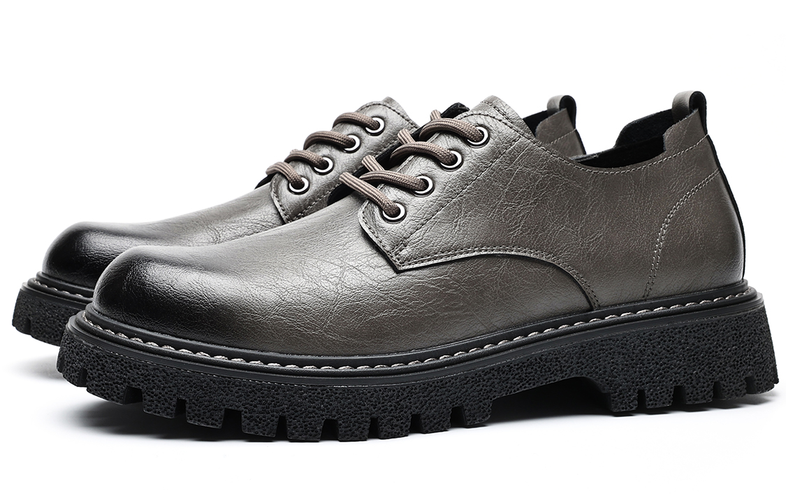 C°BANNER Leather Casual Shoes Men's Black Extra Large Size