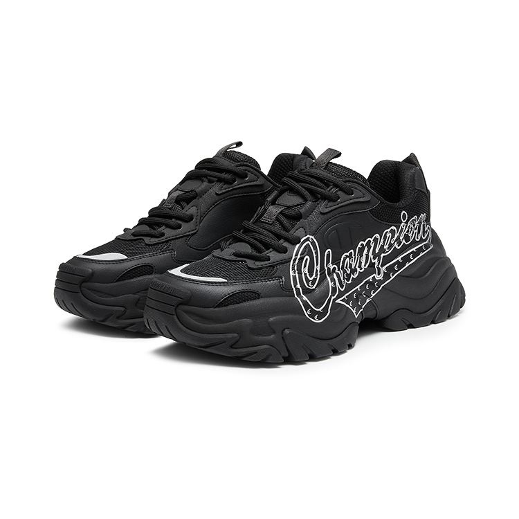 Champion Thousand Layer Shoes Low top Chunky Sneakers Men's Black/Silver White