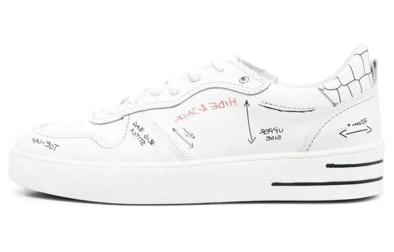 HIDE JACK HJ Calfskin Low top Skateboard Shoes Unisex White