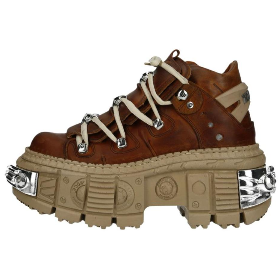 NEW ROCK Mid top Casual Shoes Unisex Brown