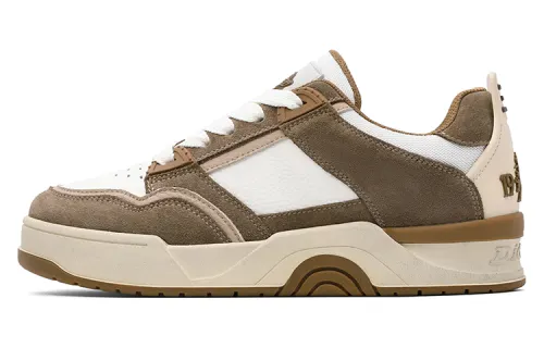 Dickies Slip Resistant Abrasion Resistant Slip Resistant Abrasion Resistant Low top Skateboard Shoes Men's White Coffee