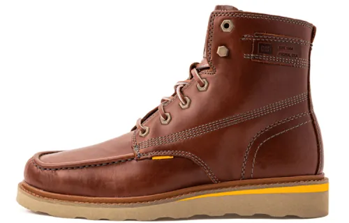 CAT Jackson Moc Thermal Abrasion Resistant Height Increasing Comfortable Ankle Length Outdoor Boots Men's Brown