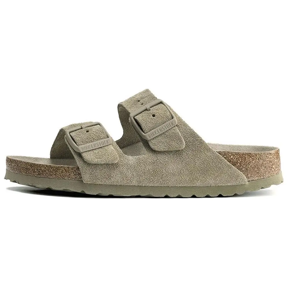 Birkenstock Slide Slippers Men's Khaki Regular