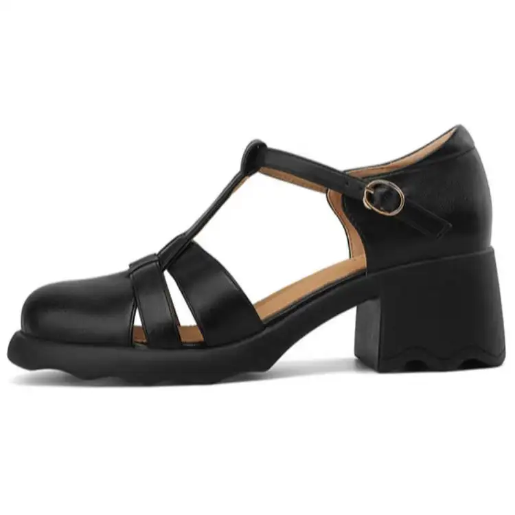 DAPHNE cow leather fashion Roman sandals 5.7cm women's style