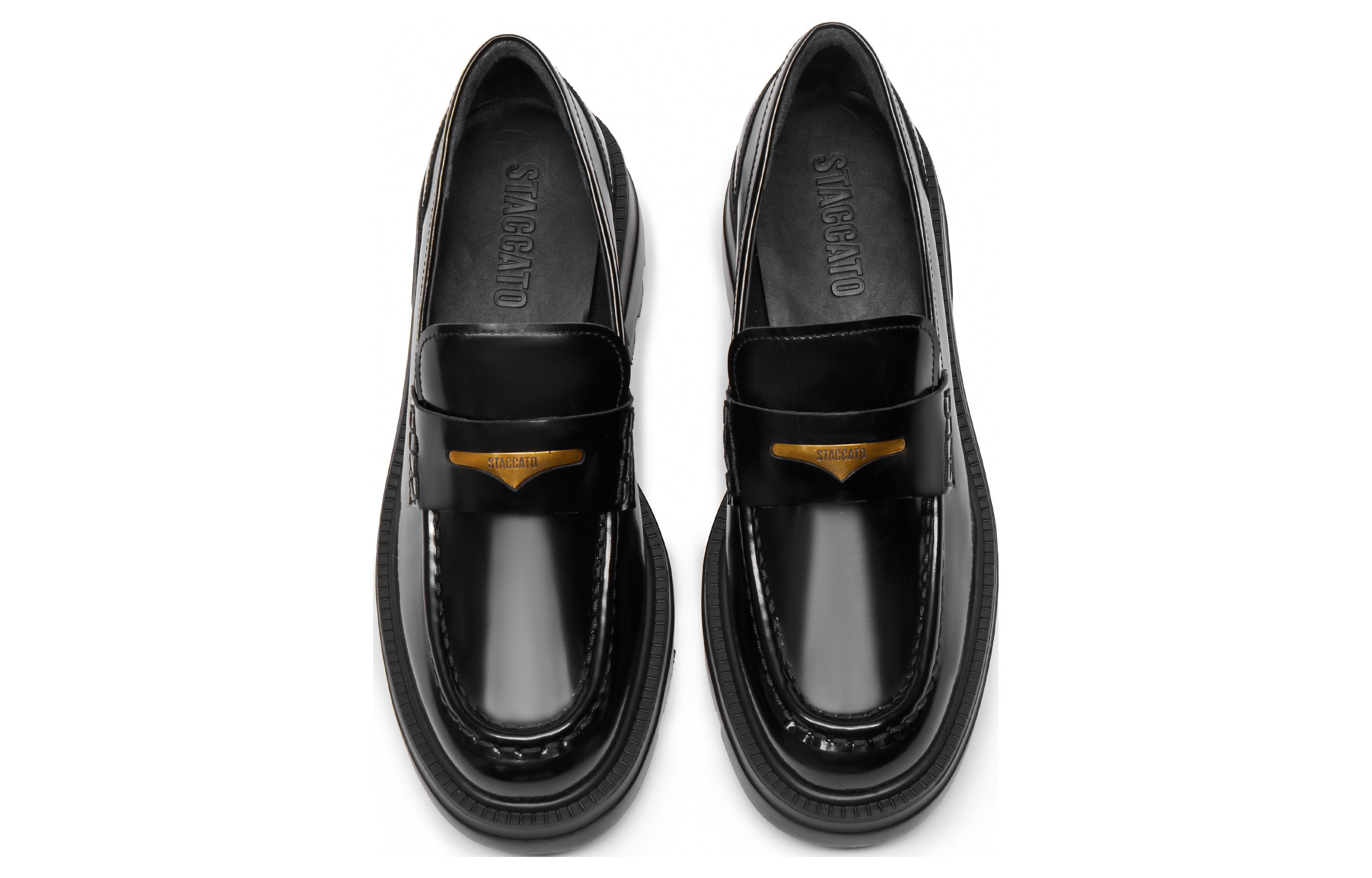 Staccato Little Seagull Jazz Cow Leather Shiny Loafers 6CM Women's