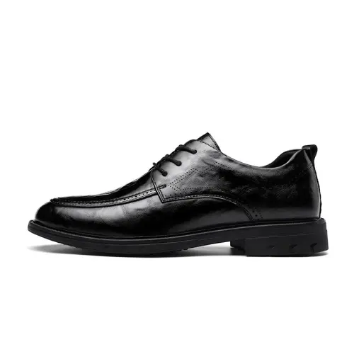 CARTELO Cow Split Leather Dress Shoes Men's Black