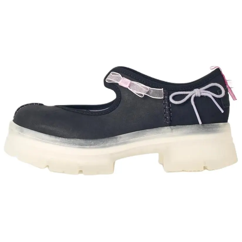 UGG AREUM Platform Mary Jane Shoes 5.1cm Unisex Black