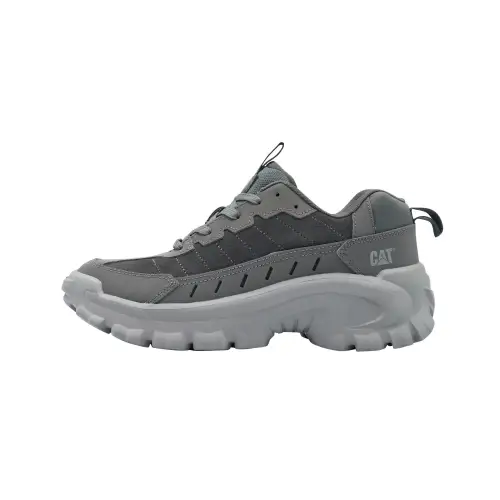 CAT Cow Split Leather Wear resistant And Waterproof Low top Chunky Sneakers Unisex Gray