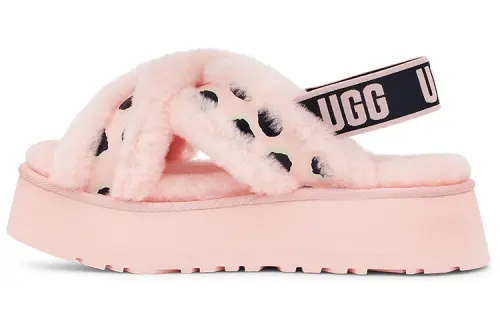 UGG DISCO Shearling Stylish Sandal Women's Pink