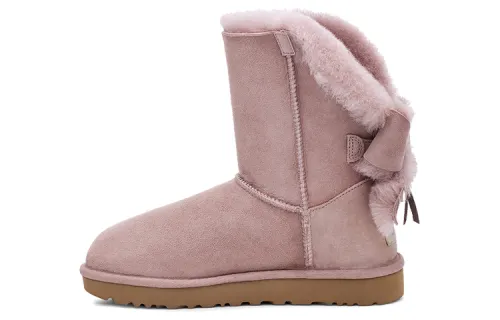 UGG Classic Short Cuffed Bow Snow Boots Pink Women's