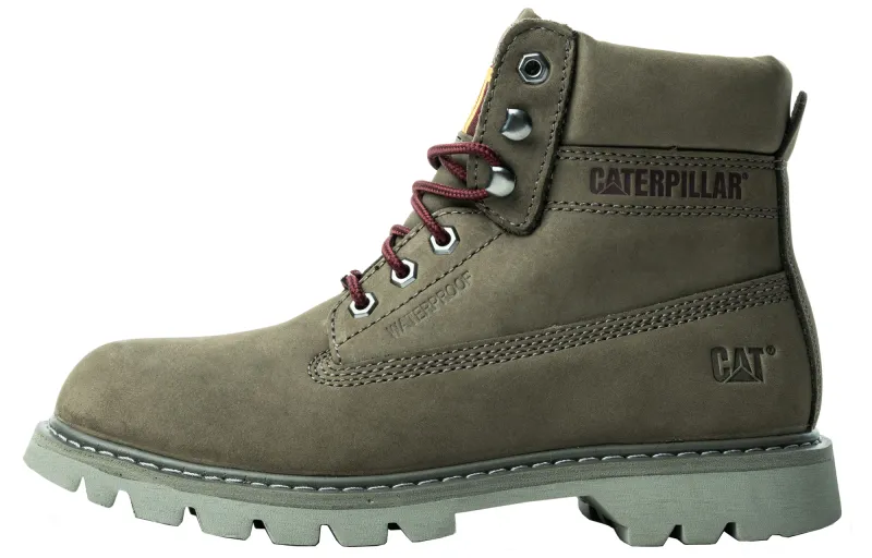 CAT WATERSHED Slip Resistant High top Short Outdoor Boots Women's Dark Gray