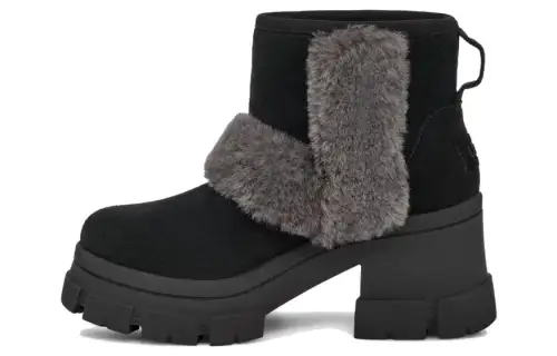 UGG Brooklyn Sunburst Heeled Boot Black Women's