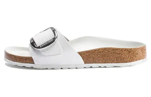 Birkenstock Leather Slide Slippers Women's White Regular