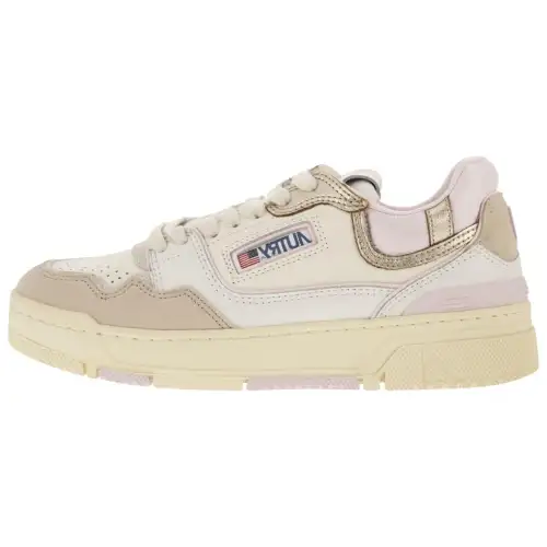 AUTRY Clc Leather, Suede Low top Skateboard Shoes Women's Beige Umber