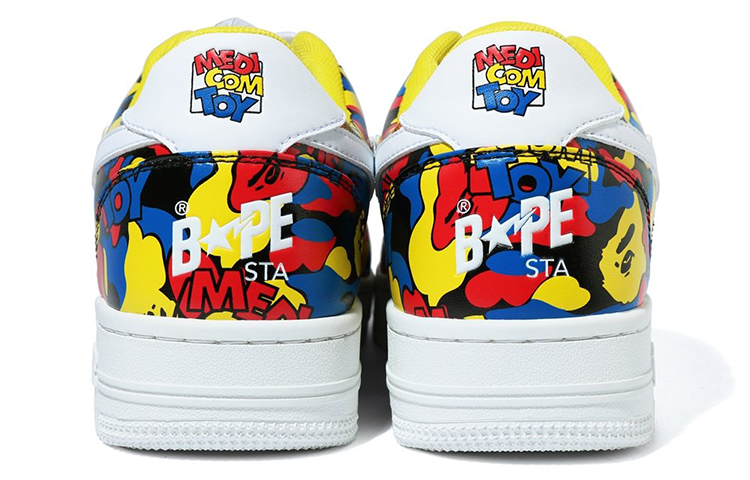 Мужские кеды A BATHING APE A BATHING APE x Medicom Toy STA Low (желтые) — Жёлтый — фото 3
