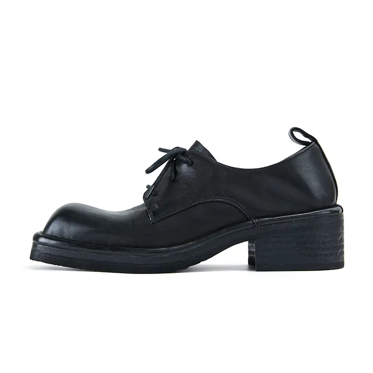 Marie Claire Horse Leather Casual Shoes 5CM Women's Midnight Paris Black