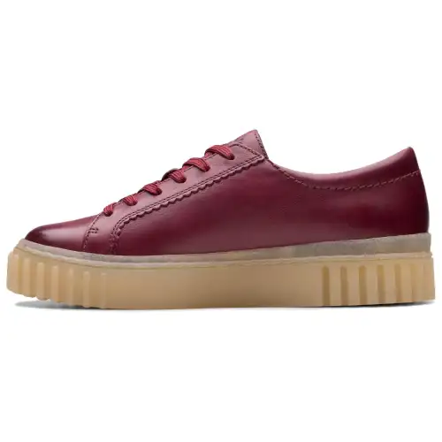 Clarks Leather Abrasion Resistant Low top Skateboard Shoes Women's Red