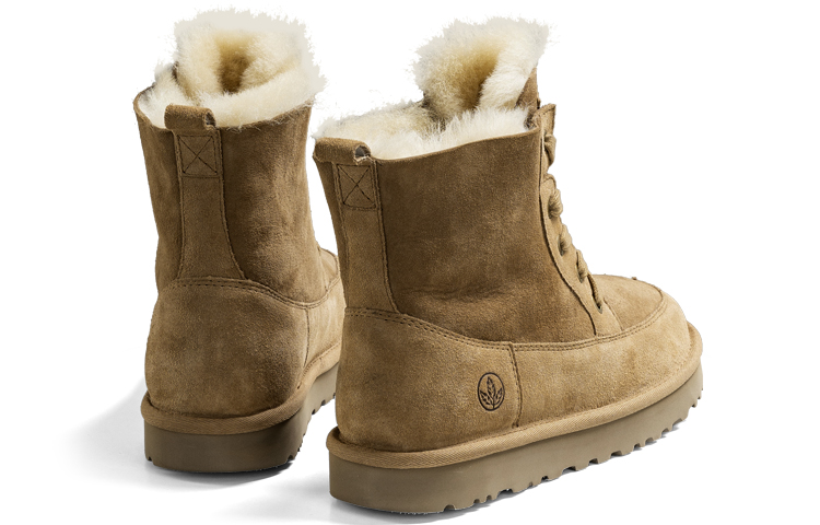 LEAVELAND Shearling, Wool Lining Fleece Lined Thermal Crew Snow Boots Unisex