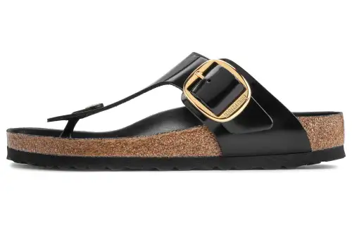 Birkenstock Gizeh logo-engraved leather sandals